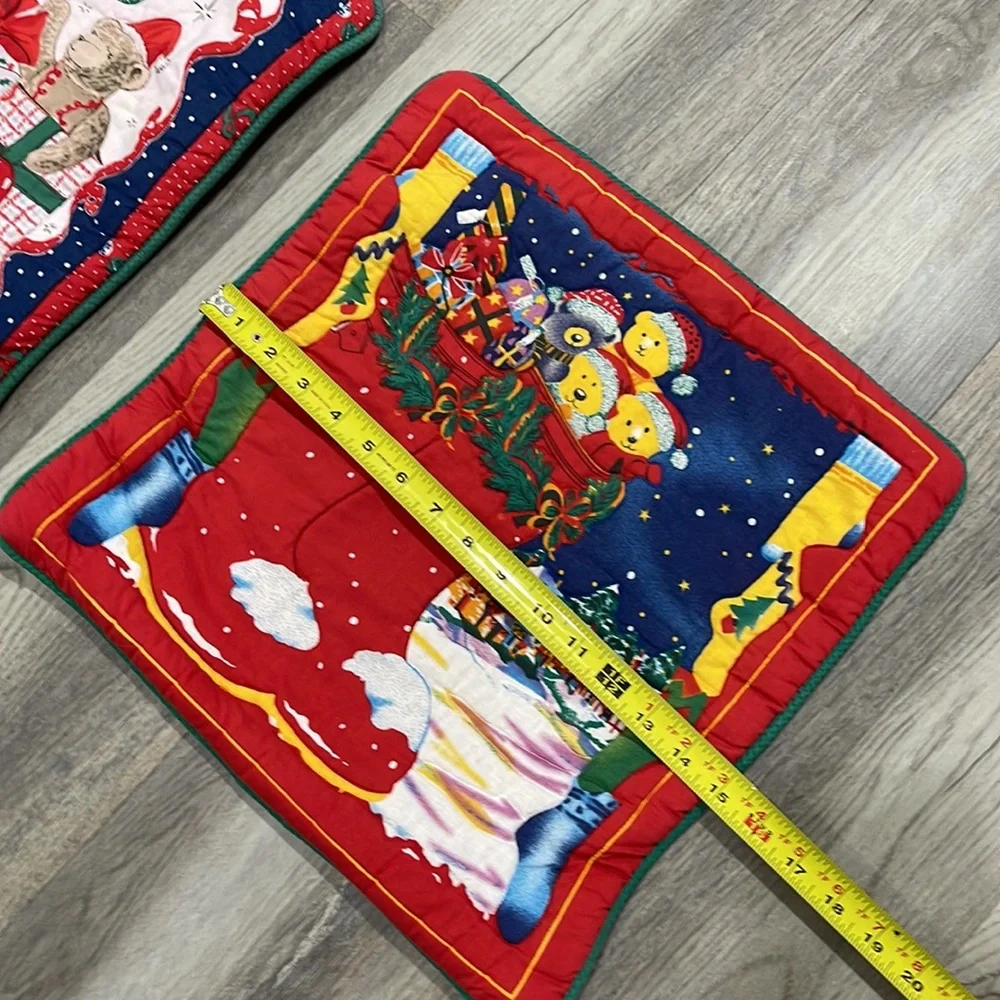 Christmas decorative pillow cases 15x15 country style set of 2